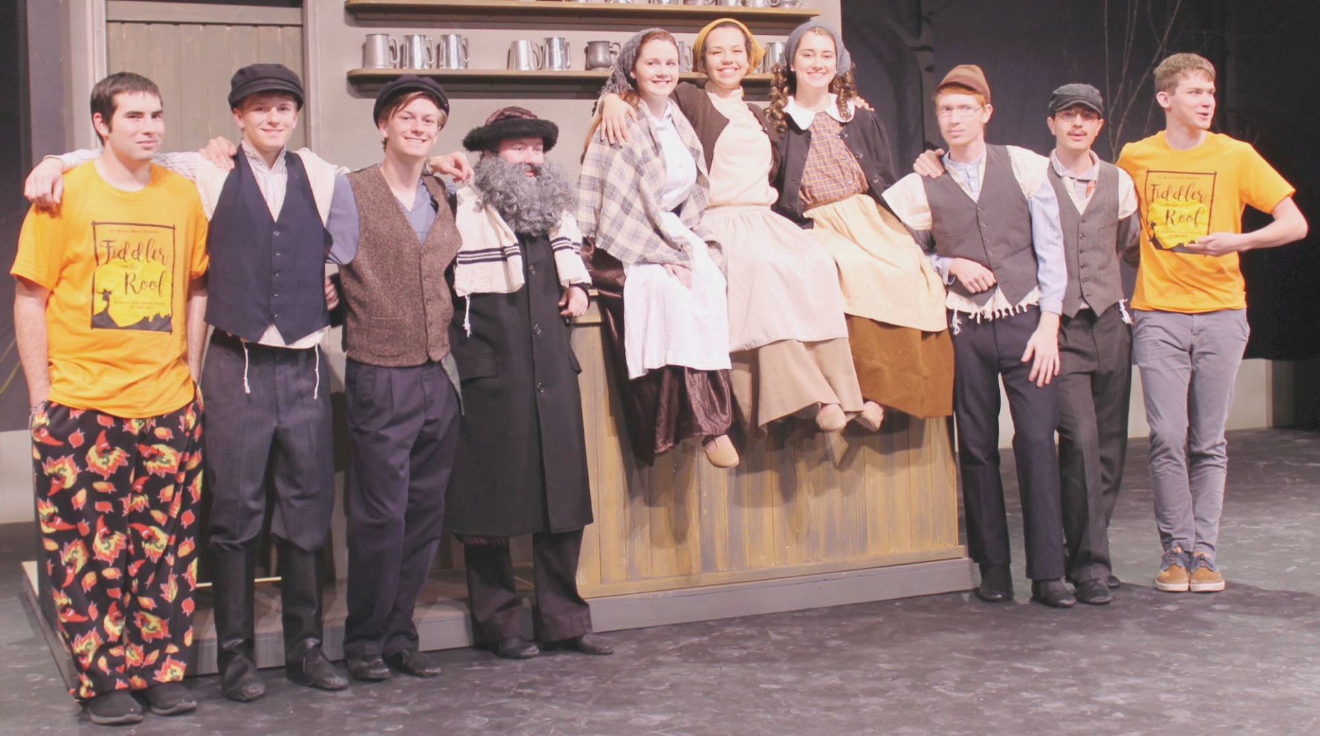High school seniors in "Fiddler on the Roof"